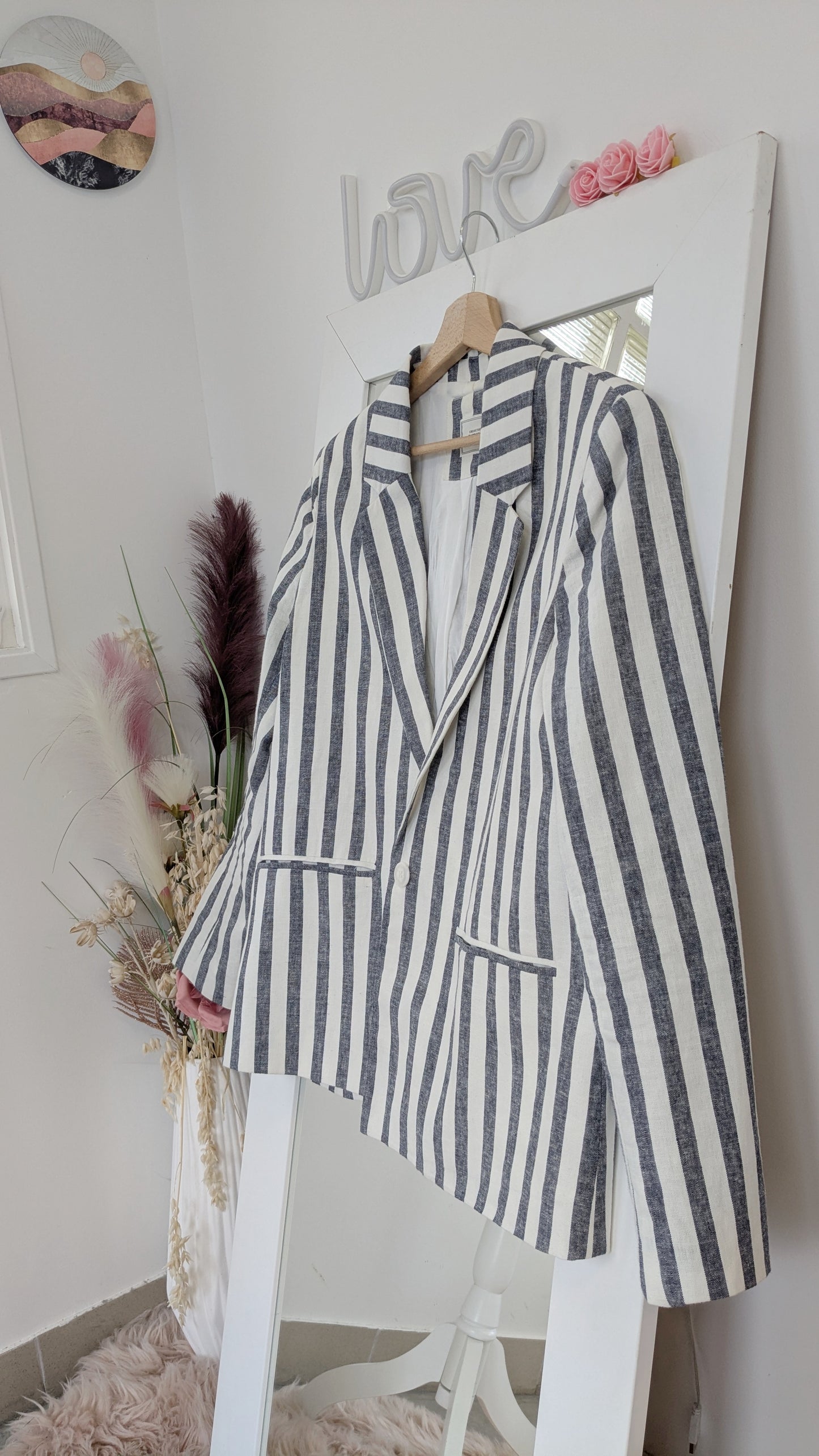Blazer lin rayures - Pimkie - 42