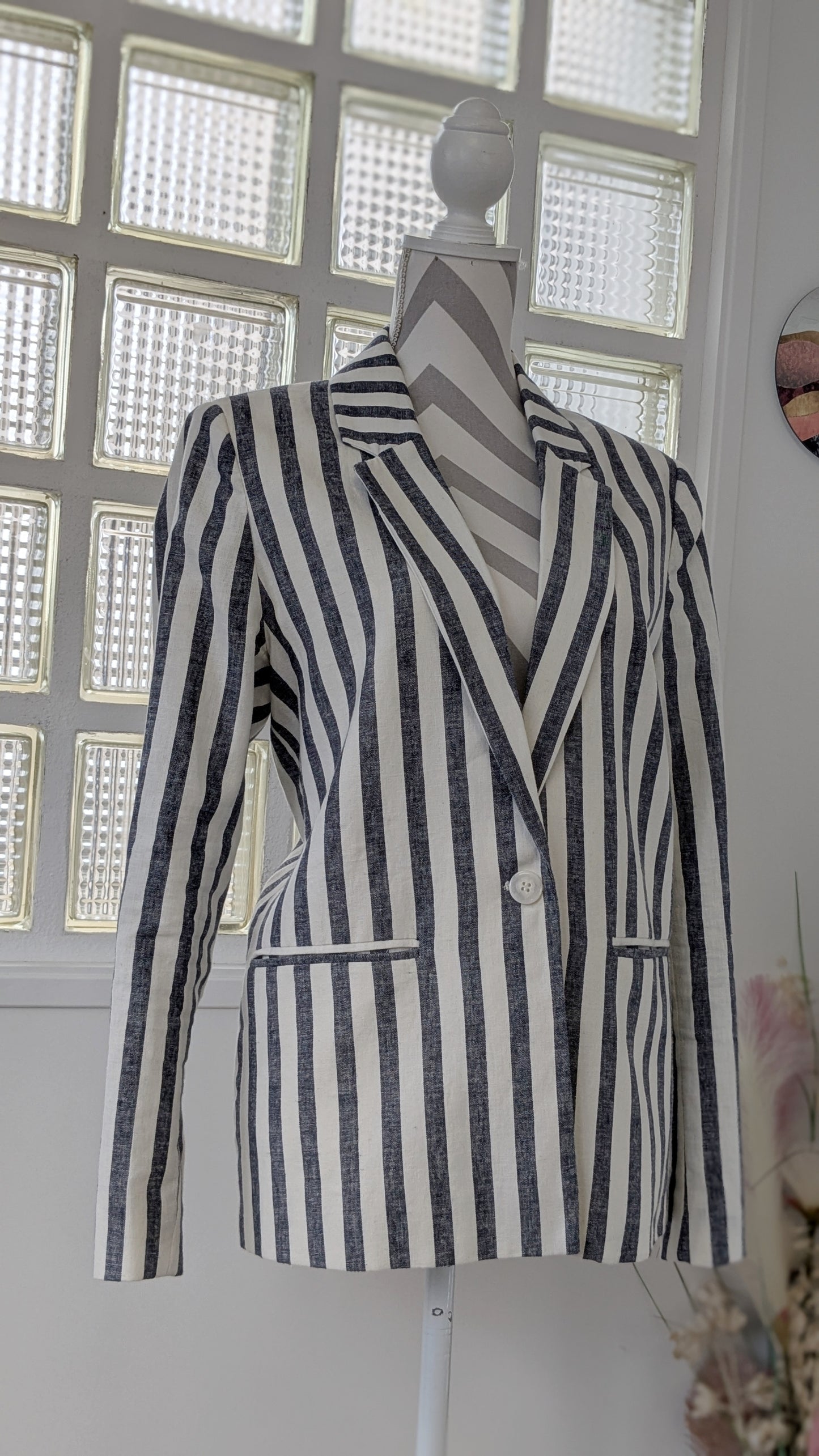 Blazer lin rayures - Pimkie - 42