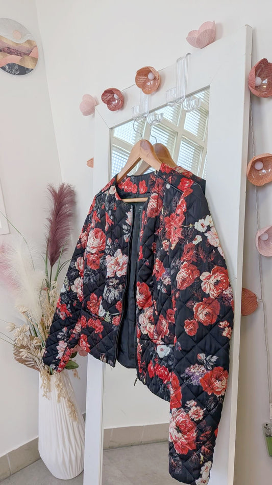 Blouson molletonné à fleurs - MANGO - 38