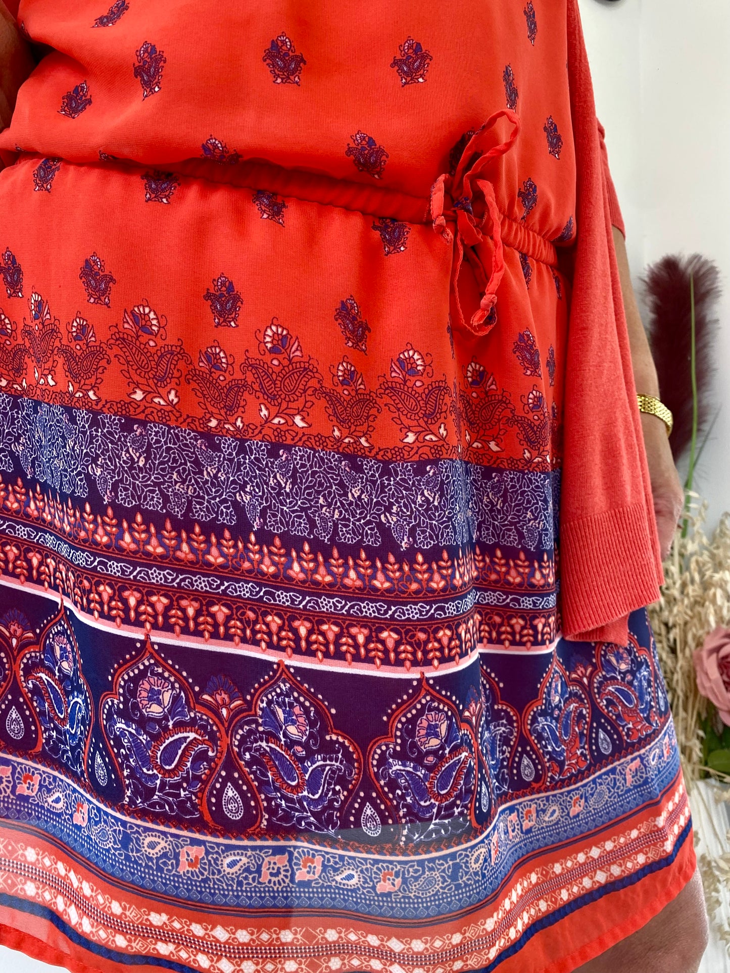 Robe corail ethnique - La Redoute - 42