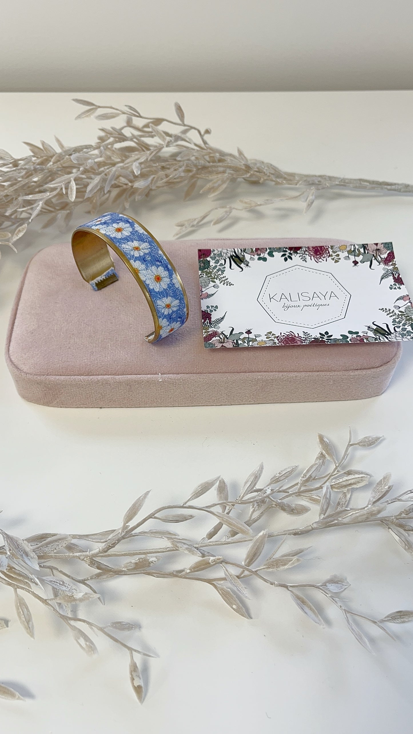 Bijoux Bracelet manchette ciel fleuri - Kalisaya - TU