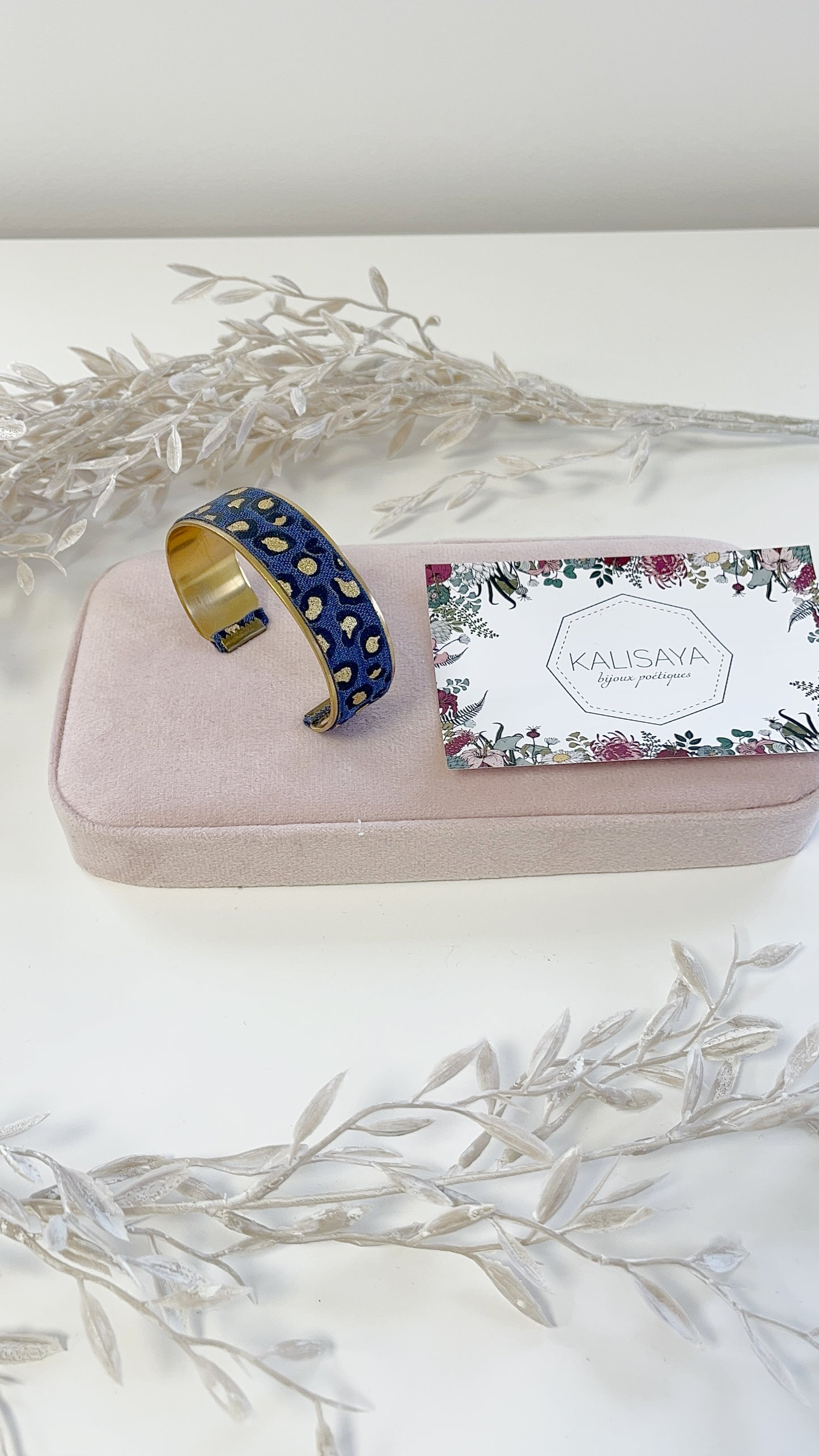 Bijoux Bracelet manchette bleu nuit - Kalisaya - TU