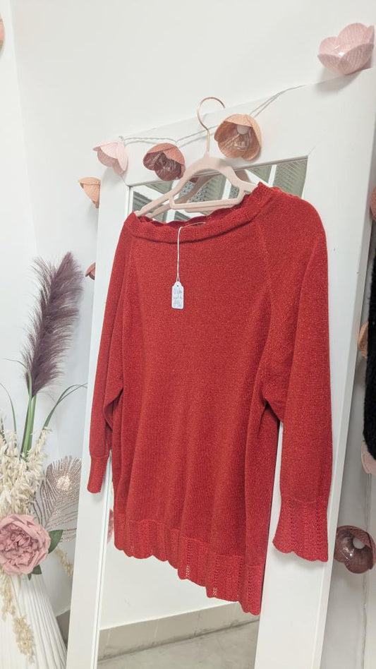Pull fin rouge - Camaïeu - 38
