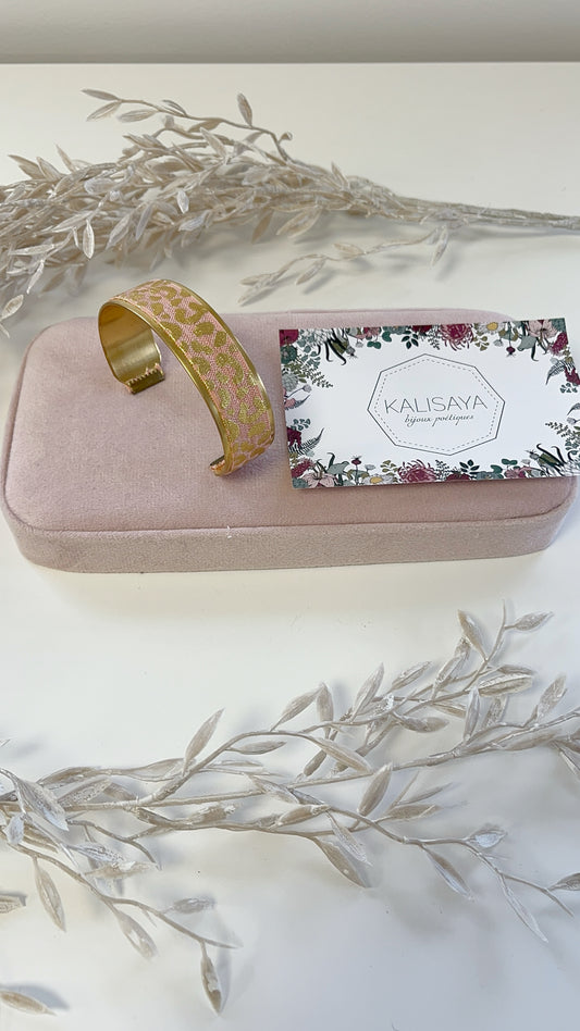 Bijoux Bracelet manchette léopard doré - Kalisaya - TU