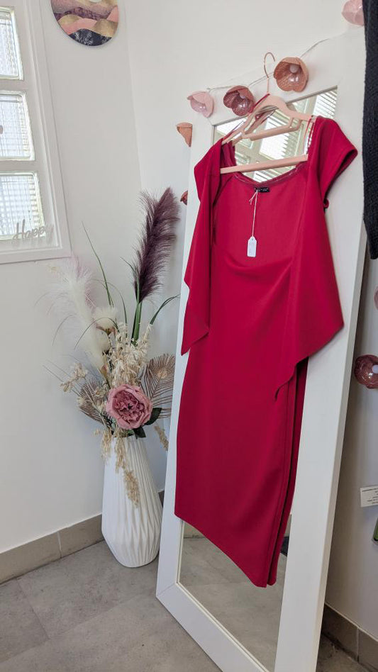 Robe courte rouge - ZARA - S