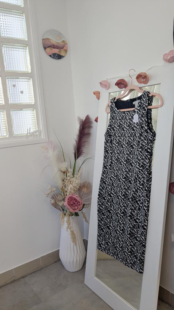 Robe noir et crème - H&M - S