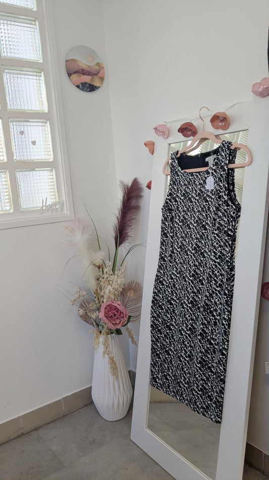 Robe noir et crème - H&M - S