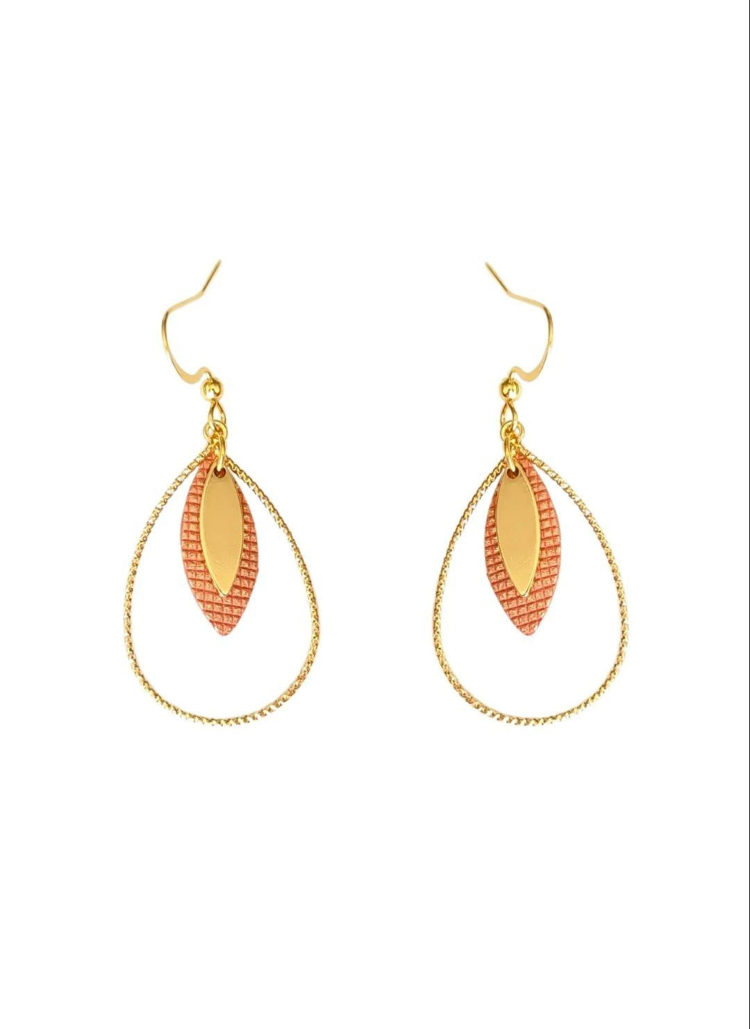 Bijoux Boucles d’oreilles Création Jeanne&Jo Saumon