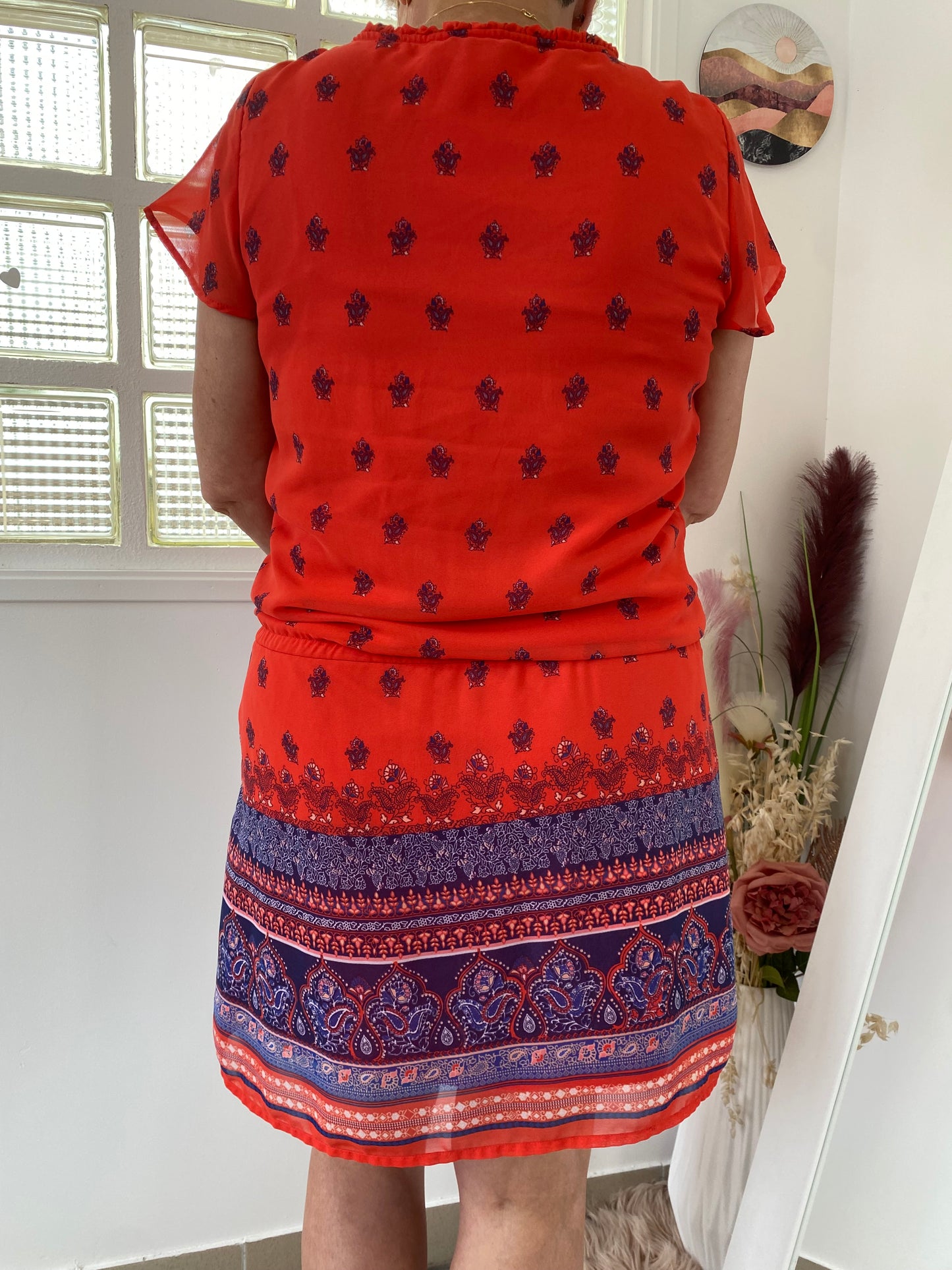 Robe corail ethnique - La Redoute - 42