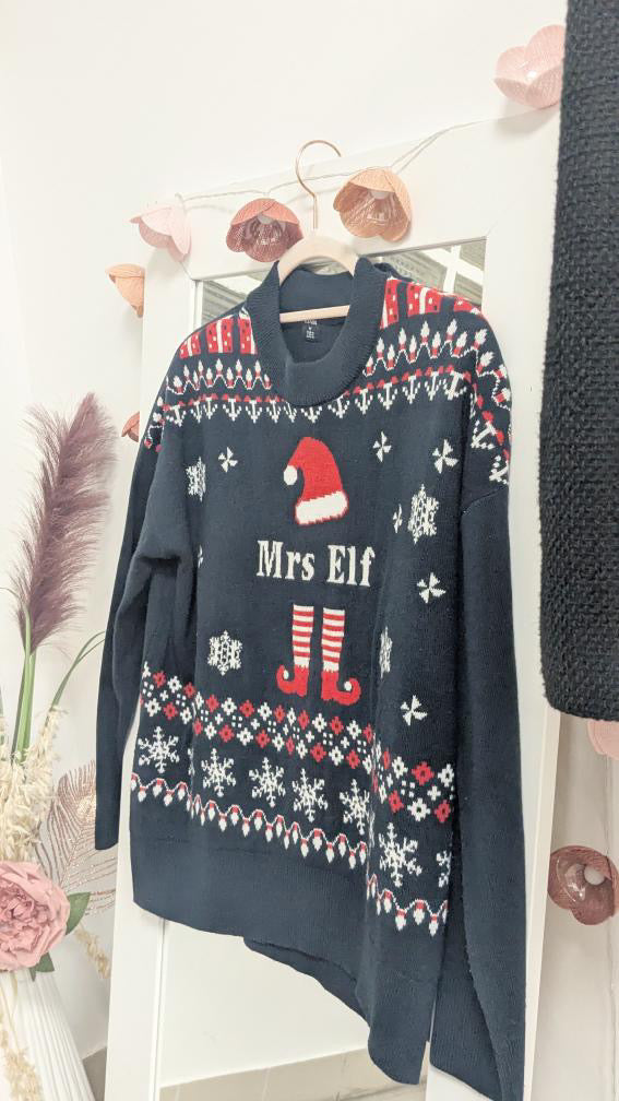 Pull de Noël marine - Kiabi - 38/40