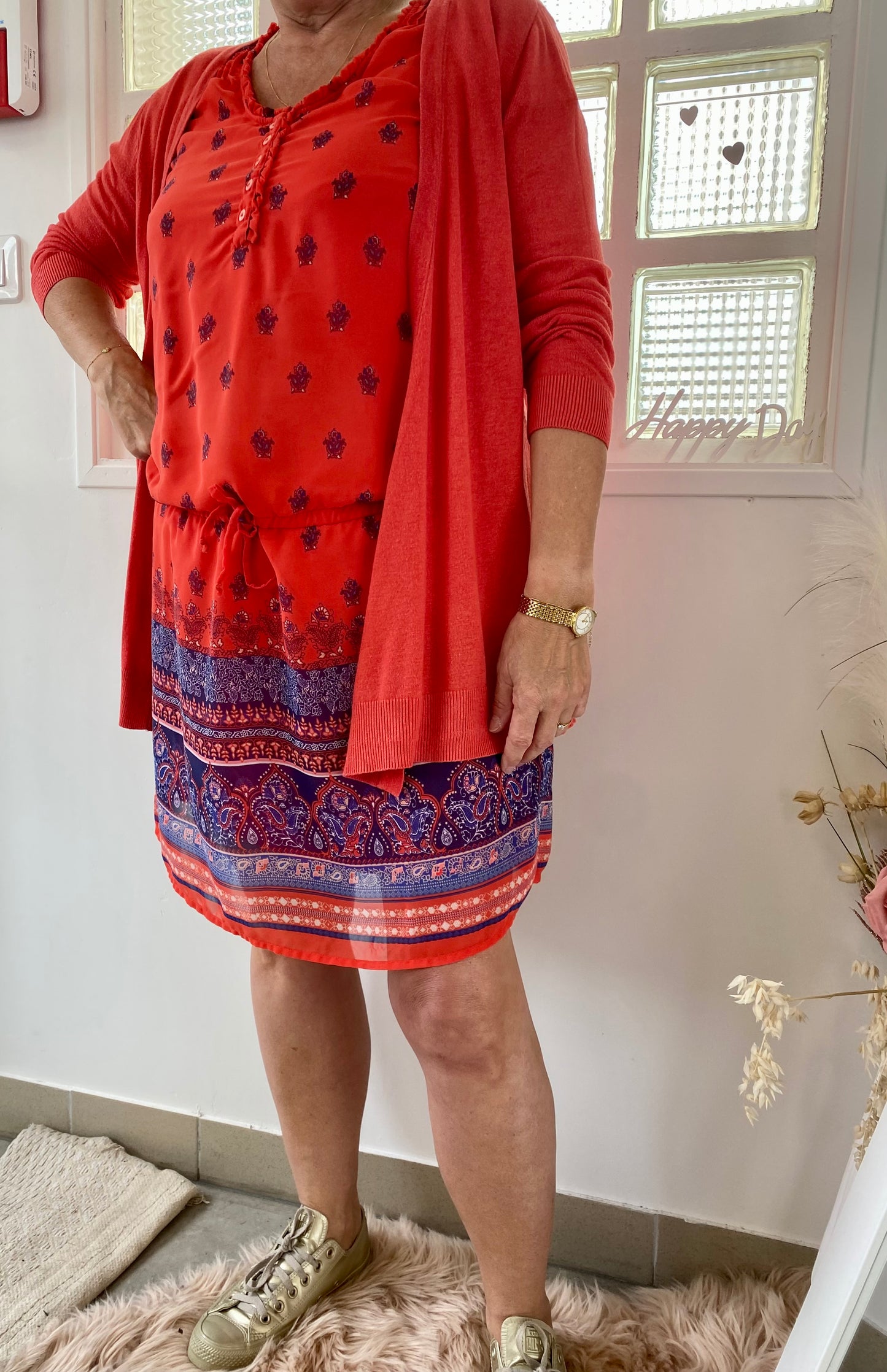 Robe corail ethnique - La Redoute - 42