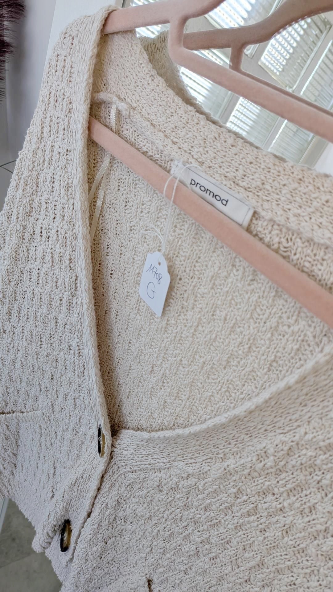 Gilet crochet beige - Promod - 36