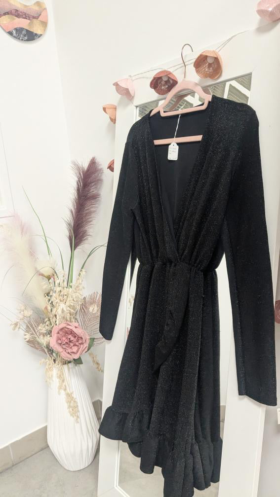 Robe courte noir à paillettes - Boutique indépendante - 36/38
