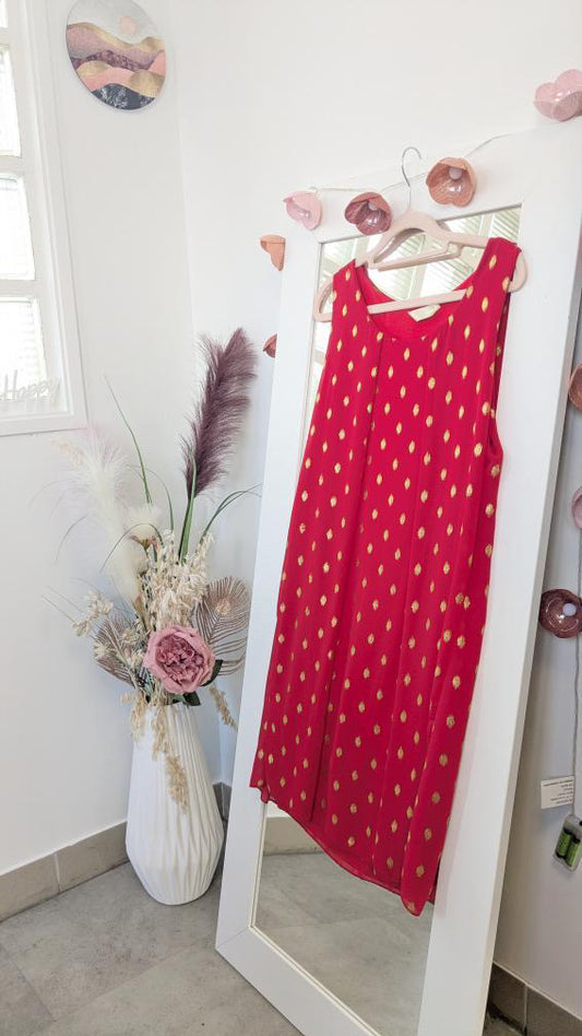 Robe rouge et doré - NEW COLLECTION - 36