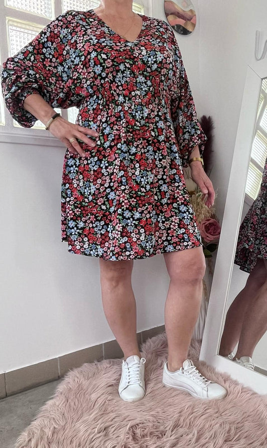 Robe smokée fleurie - Only - 42