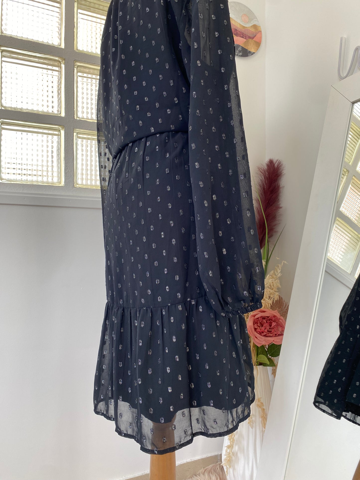 Robe noir à motifs - Kiabi - 44