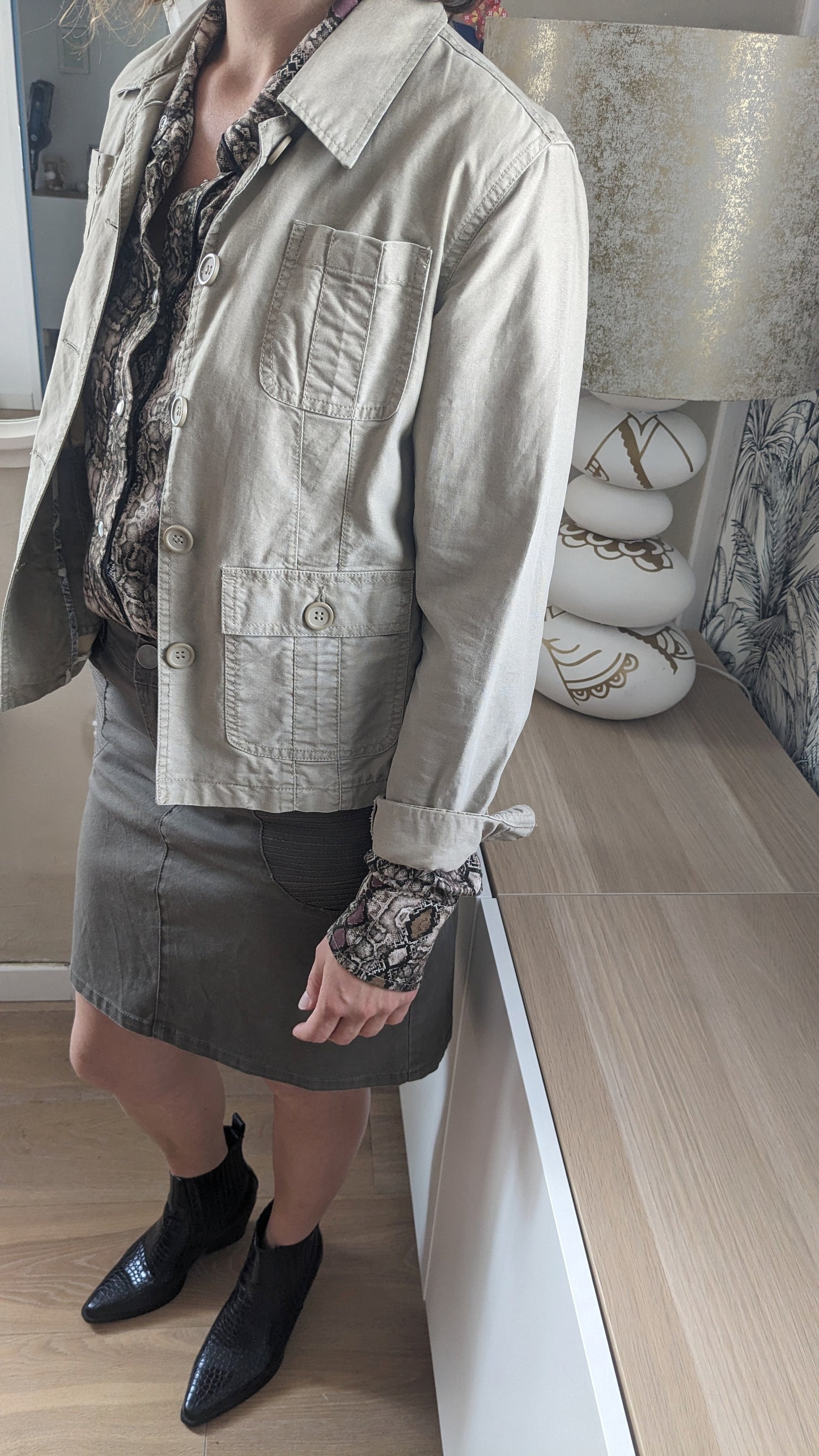 Jupe kaki anthracite - La redoute - 38