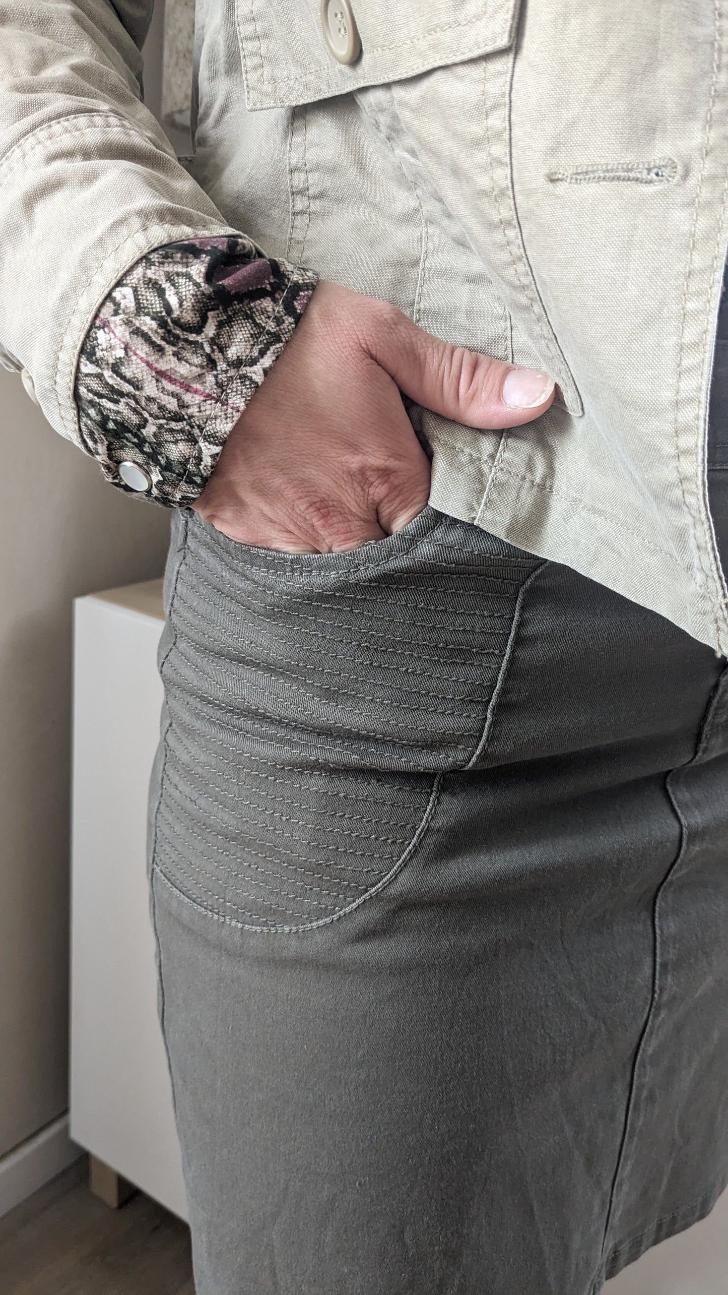 Jupe kaki anthracite - La redoute - 38