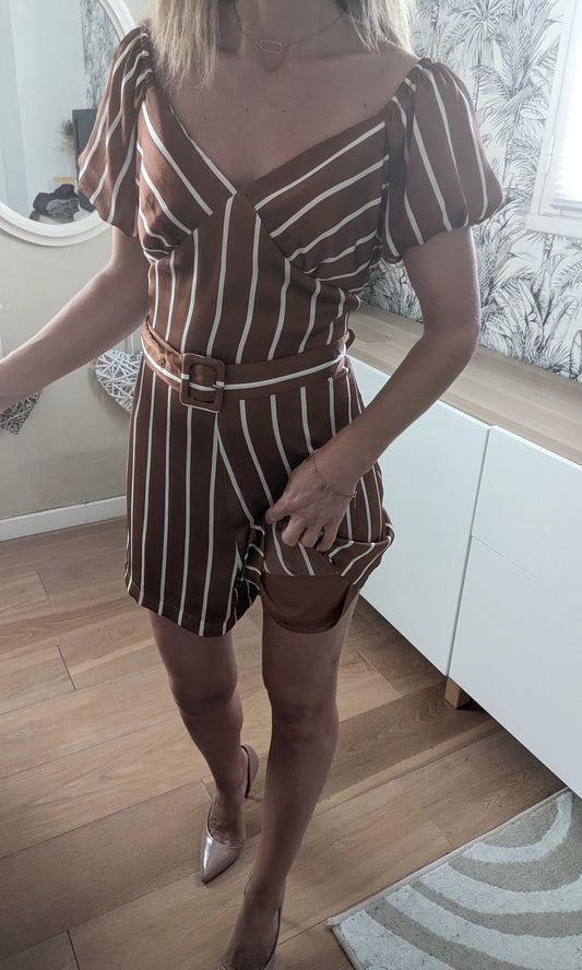 Neuve combi-short rayée - Liena - 36/38