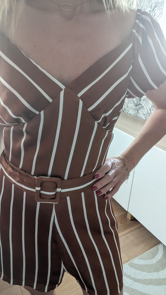 Neuve combi-short rayée - Liena - 36/38