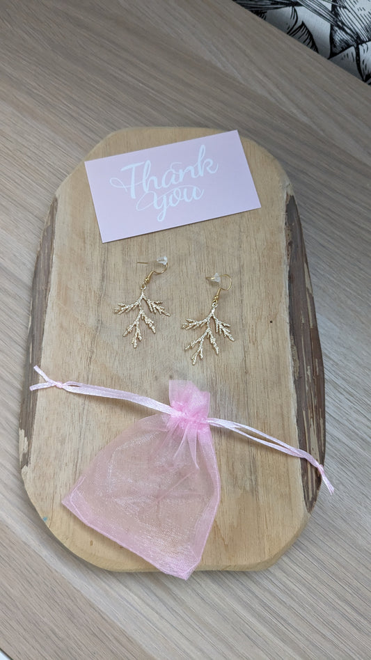 Bijoux Boucles d'oreilles thuyas - Création nantaise Kalisaya - TU