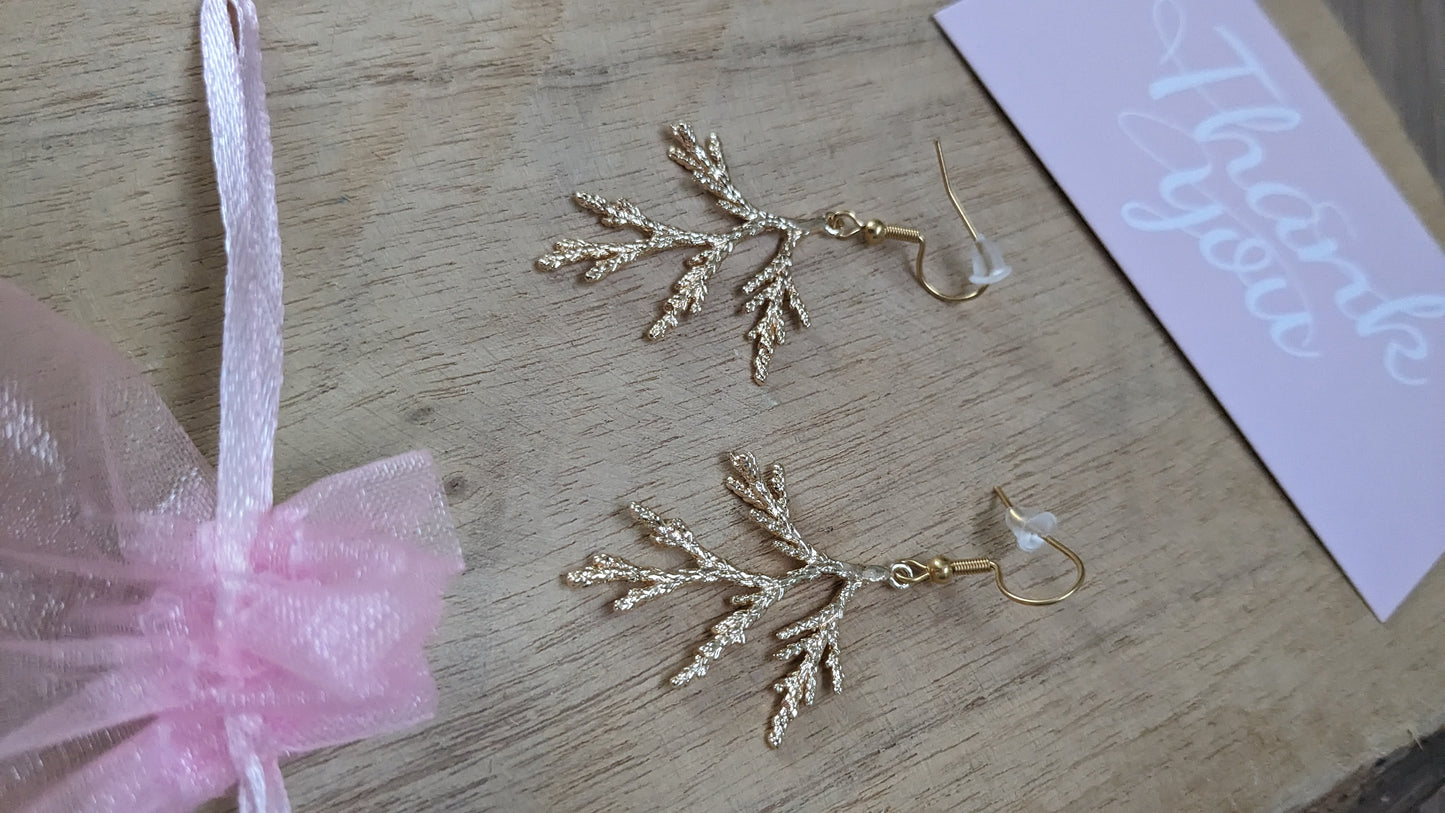 Bijoux Boucles d'oreilles thuyas - Création nantaise Kalisaya - TU