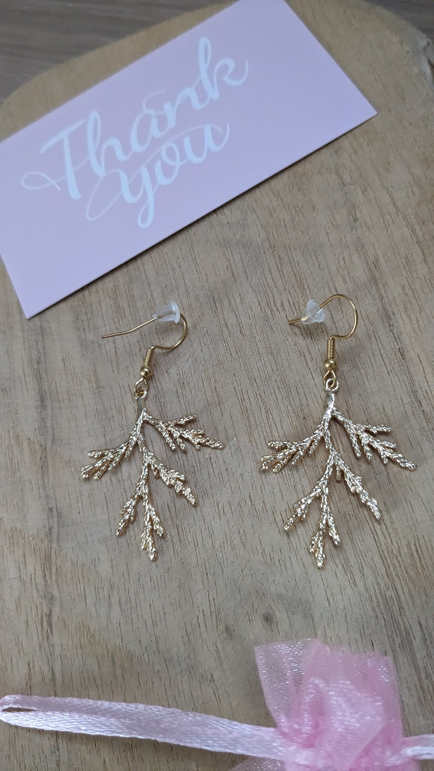 Bijoux Boucles d'oreilles thuyas - Création nantaise Kalisaya - TU