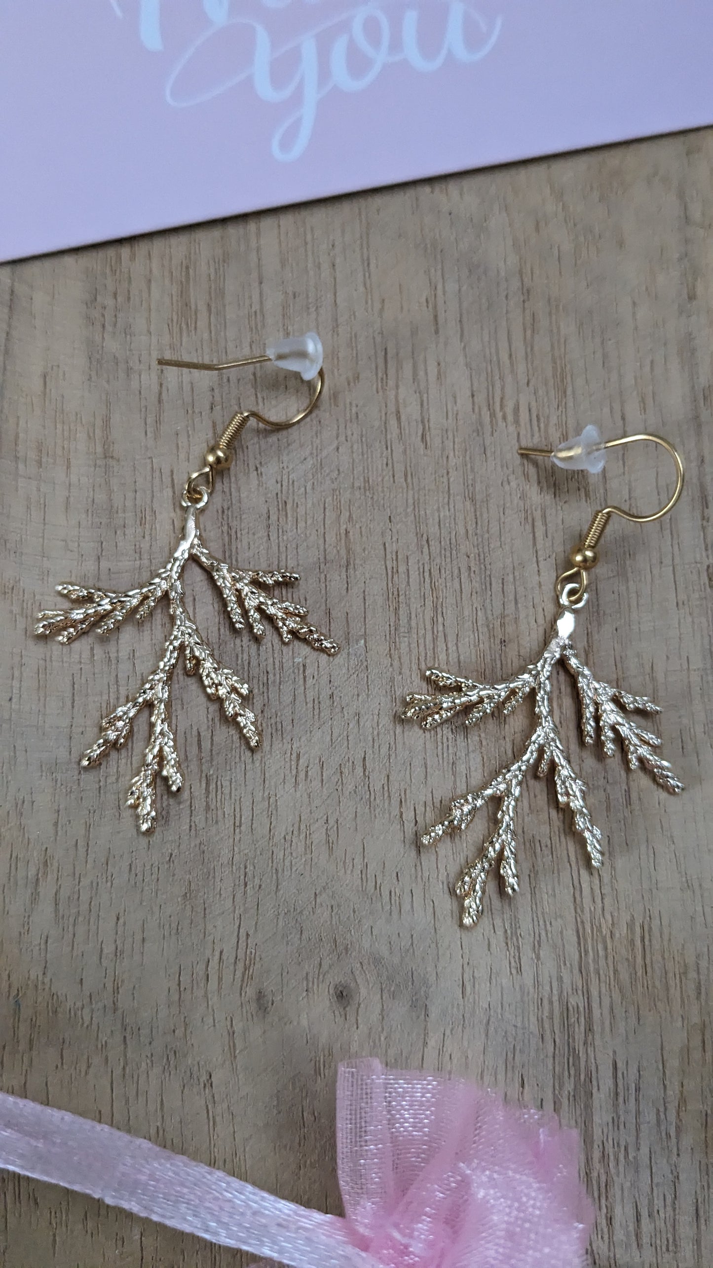 Bijoux Boucles d'oreilles thuyas - Création nantaise Kalisaya - TU