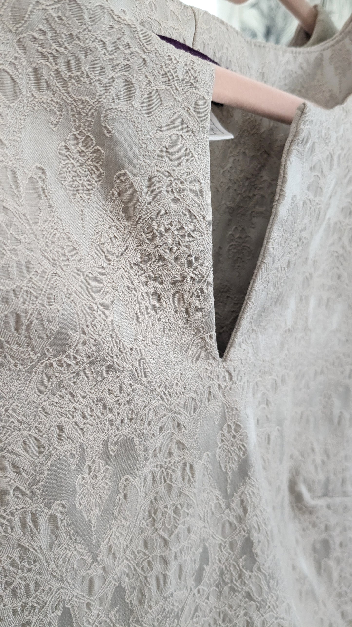 Robe dentelle beige - Créaline - 46