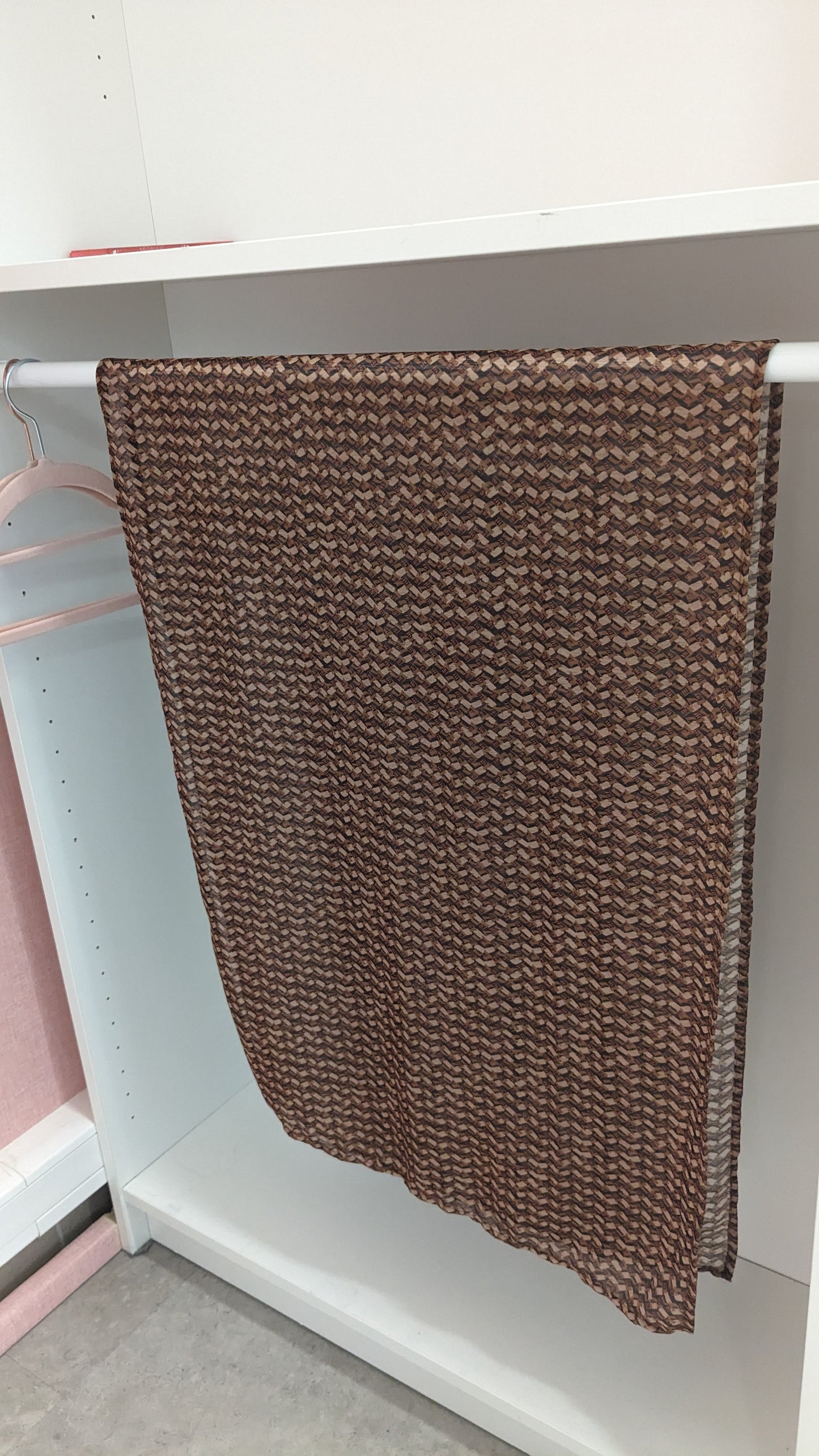 Foulard Camel crème graphique - Création Sab'bobine - TU