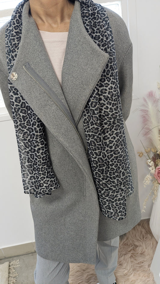 Foulard savane gris - Création Sab'bobine - TU