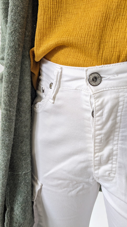 Jeans cargo 7/8 ème - Please - 36