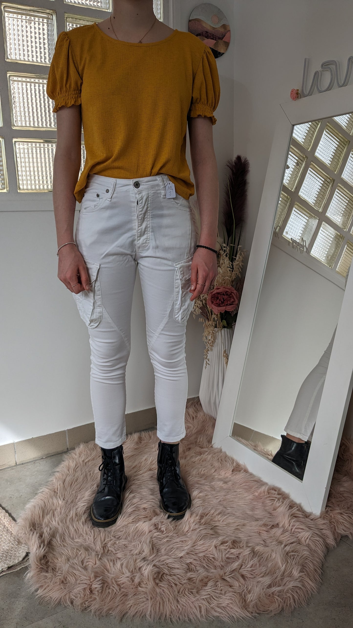 Jeans cargo 7/8 ème - Please - 36