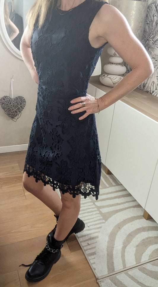 Robe dentelle broderie - H&M - 34