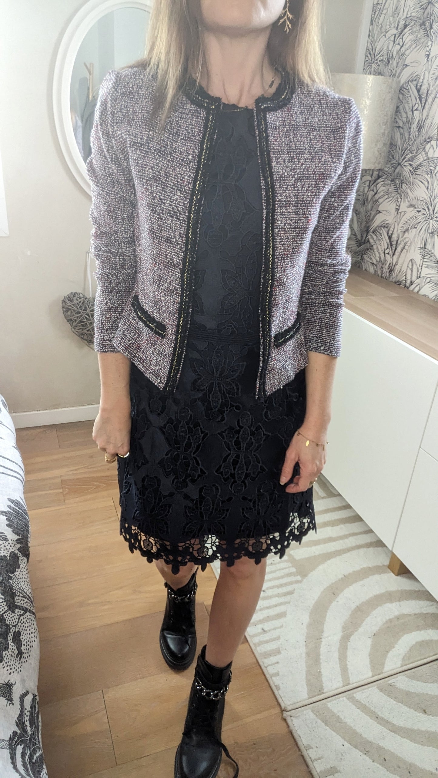 Robe dentelle broderie - H&M - 34