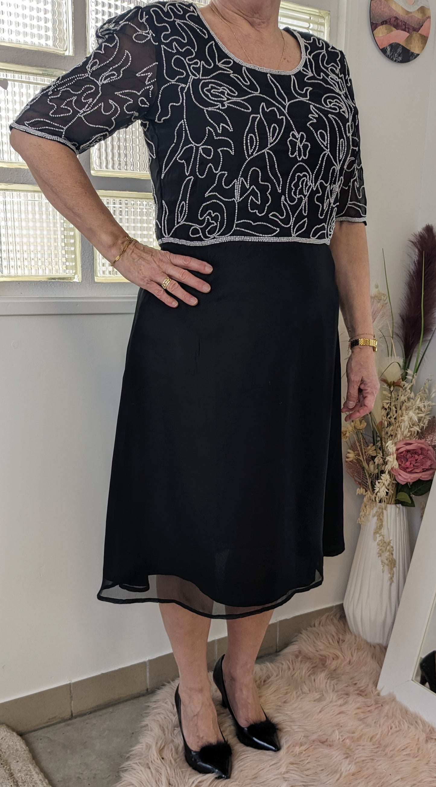 Robe broderies perles - Boutique - 44