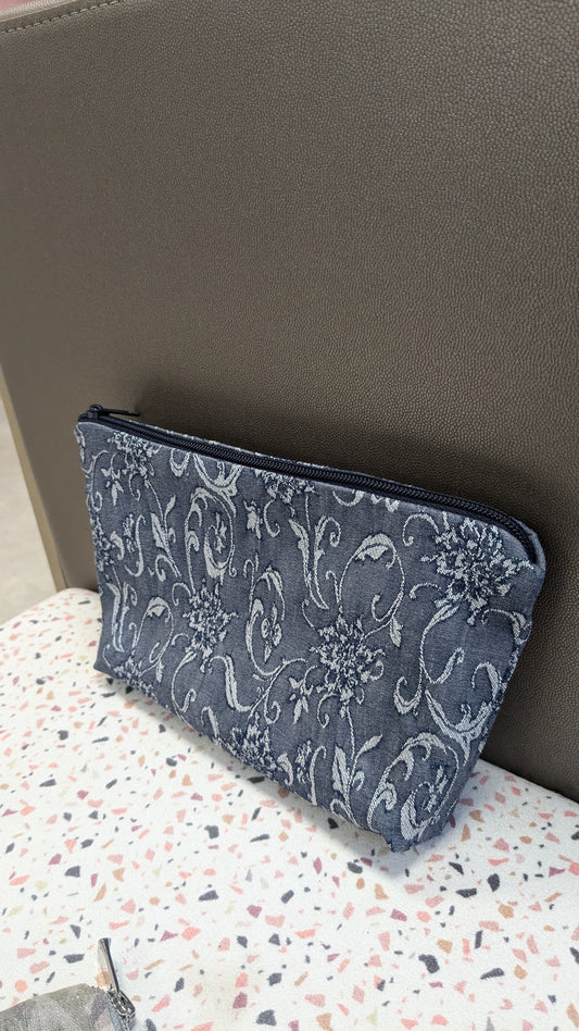 Pochette imprimé jeans dentelle - Création Sab'bobine - TU