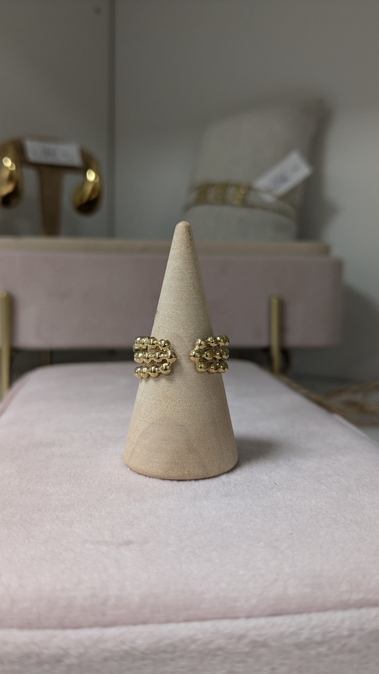 Bijoux Bague empierrée camaïeu de vert - Nude Collection - TU