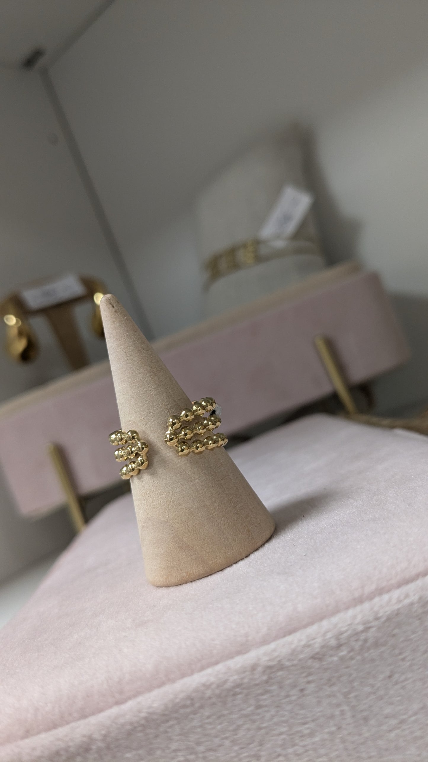 Bijoux Bague empierrée camaïeu de blanc gris - Nude Collection - TU