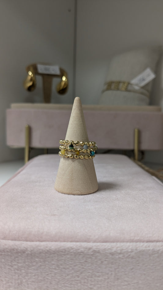 Bijoux Bague empierrée multicolore - Nude Collection - TU