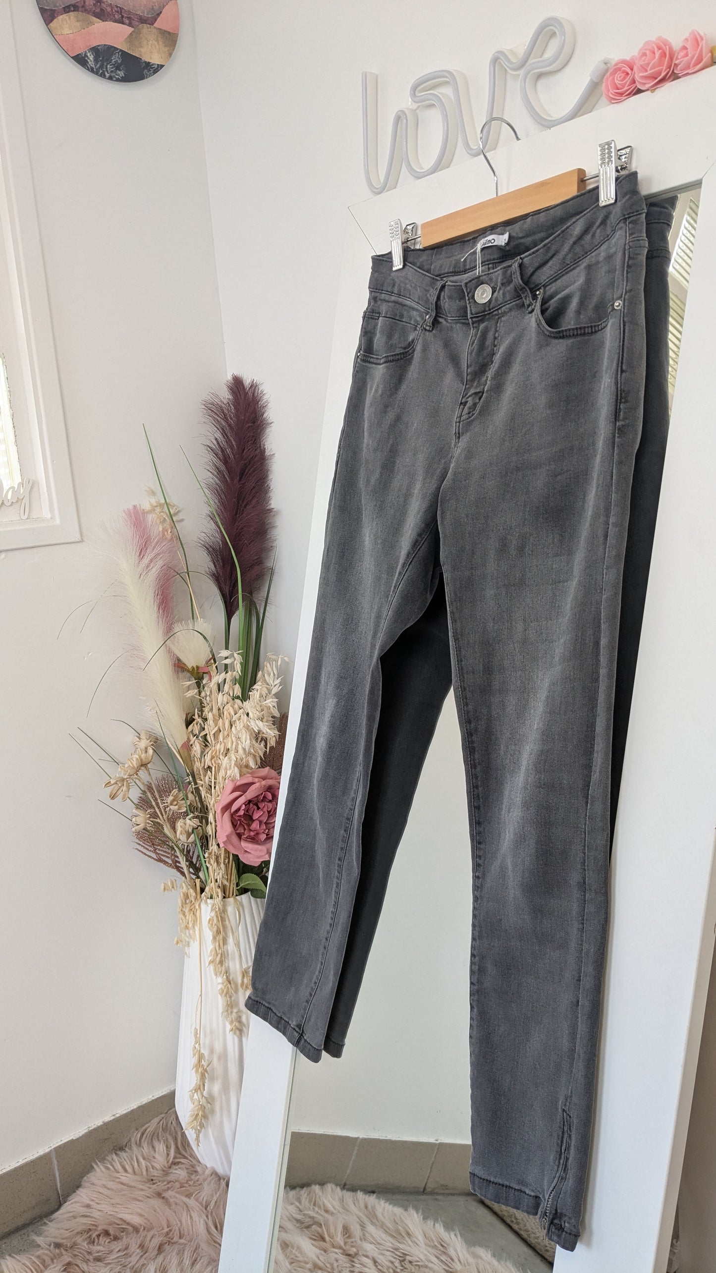 Jeans gris slim 7/8 ème - Gémo - 36/38