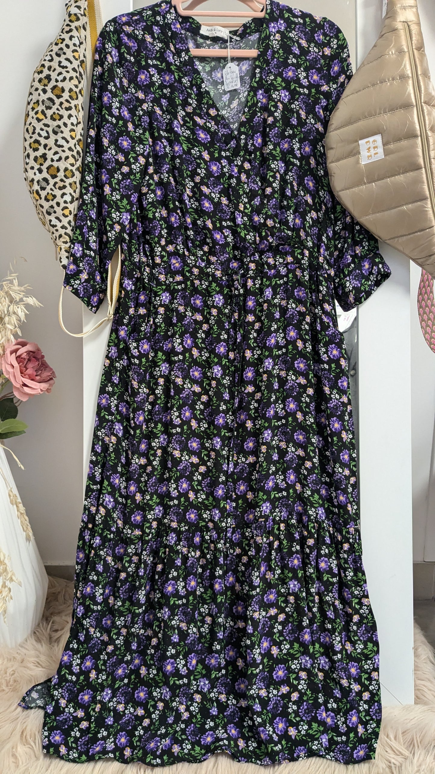 Robe longue midi fleurie - Andy & Lucy - 36