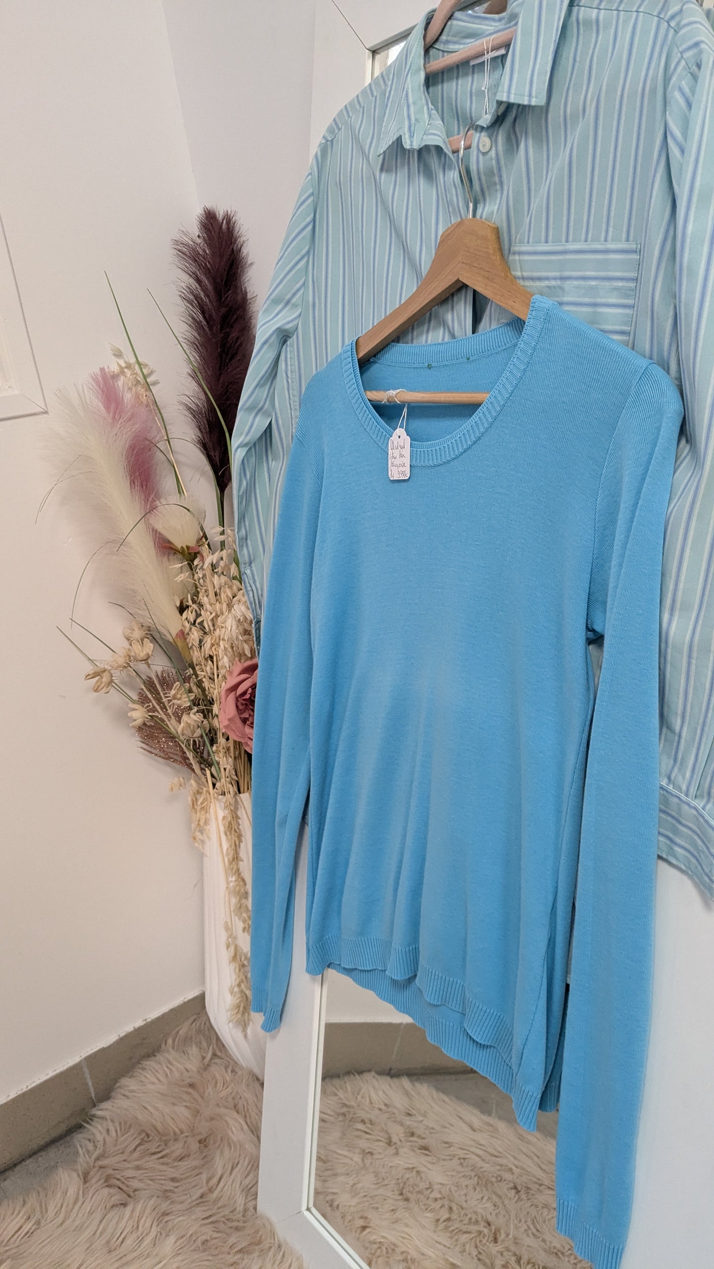 Pull souple turquoise - Benetton - 34/36