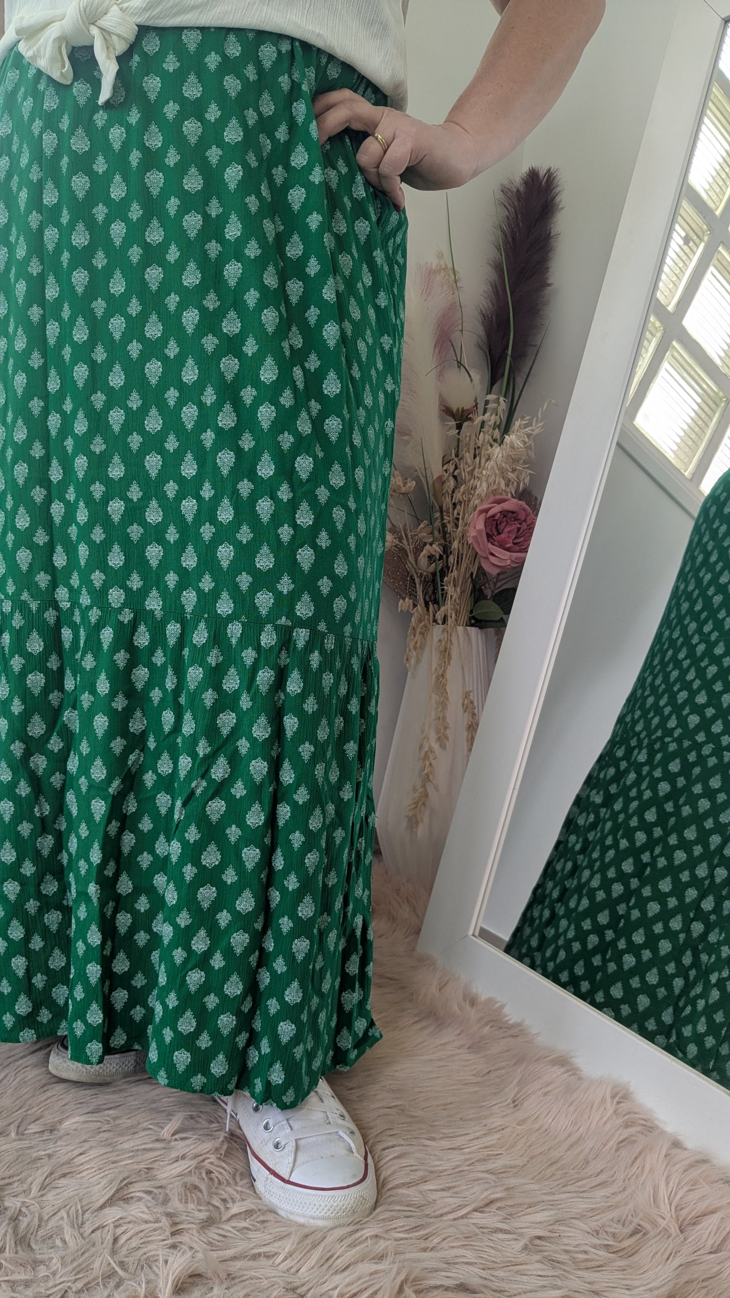 Jupe longue verte - Boutique indépendante - 46