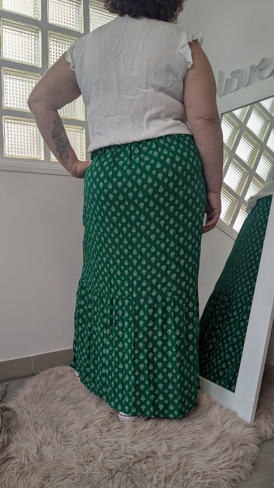 Jupe longue verte - Boutique indépendante - 46