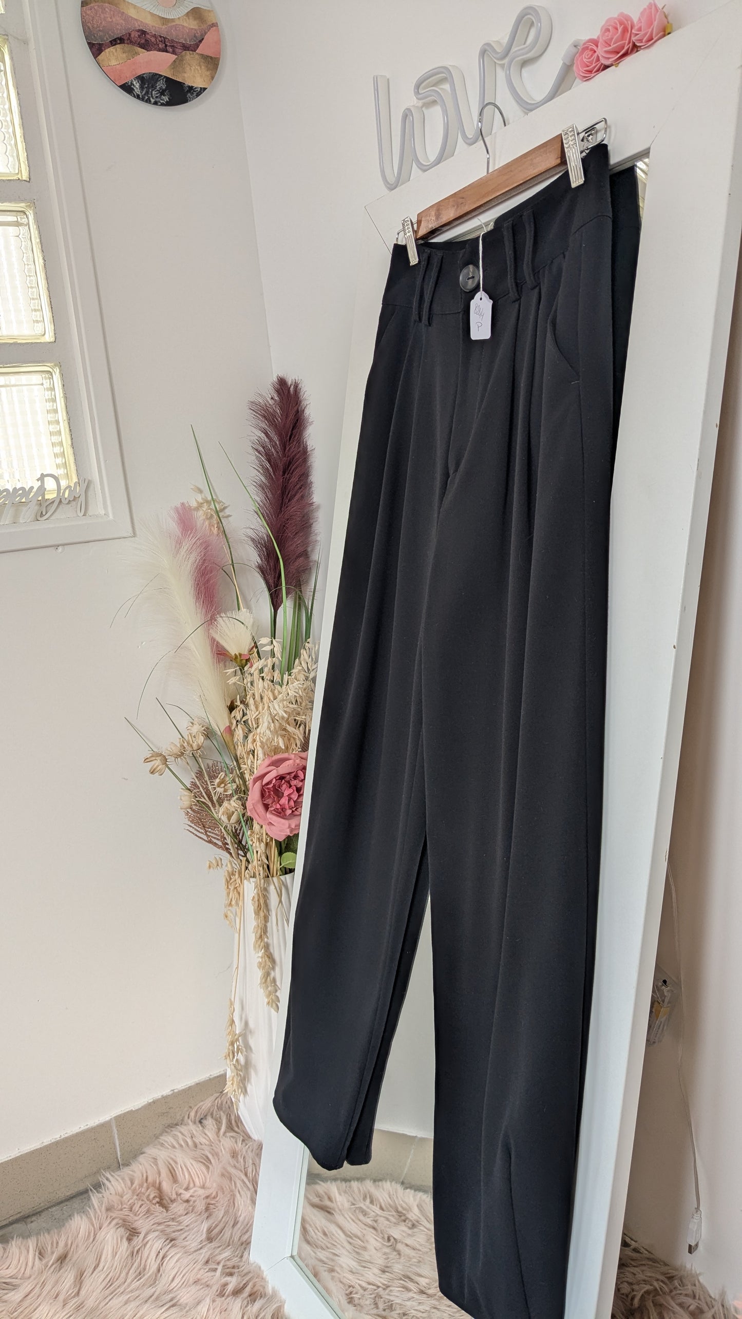 Pantalon souple noir ballon - Stradivarius - 36