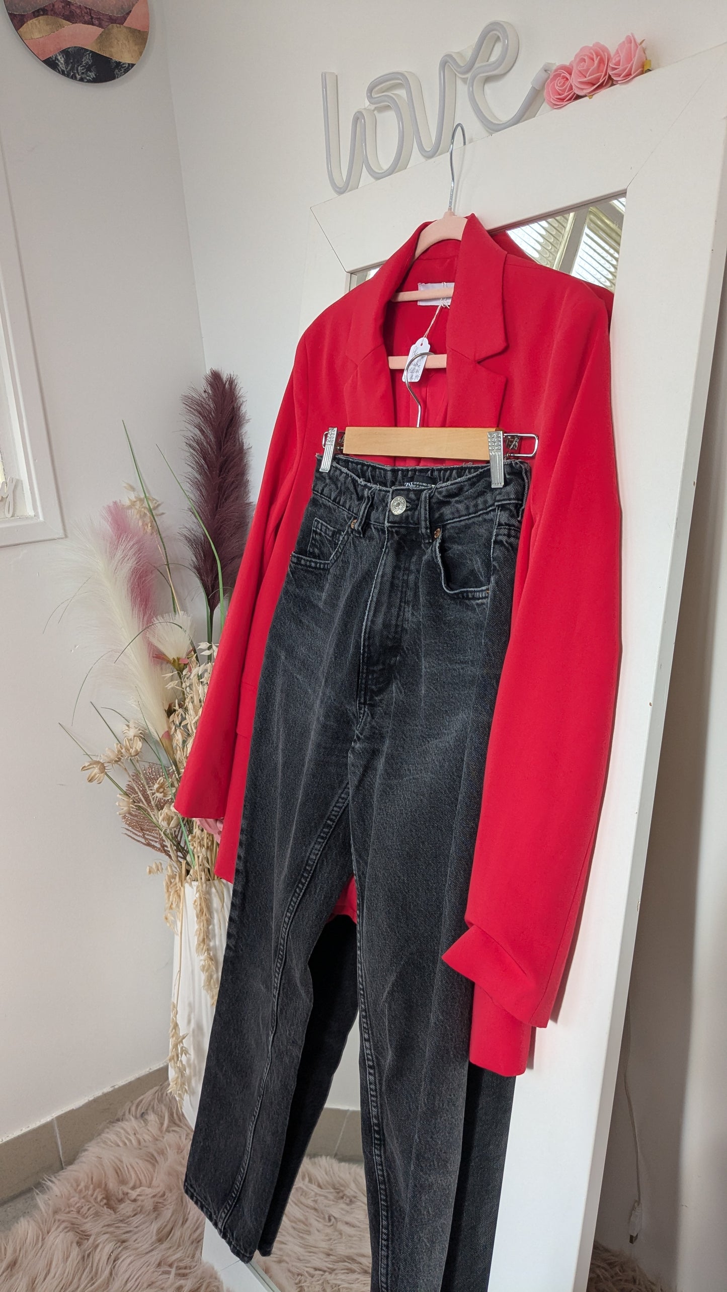 Blazer souple framboise - Stradivarius - 34/36
