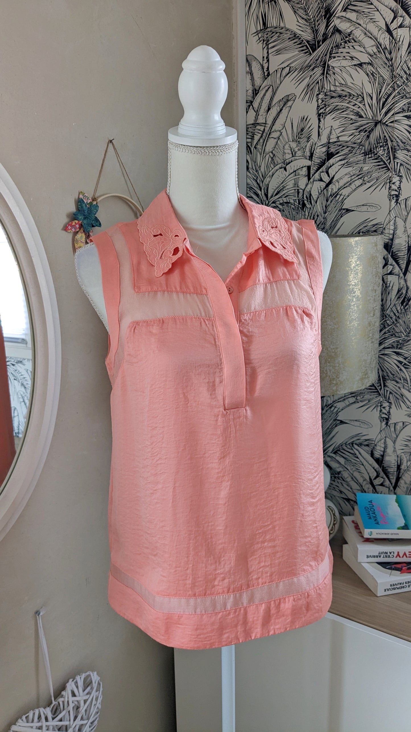 Neuf Blouse débardeur abricot - See u soon - 38