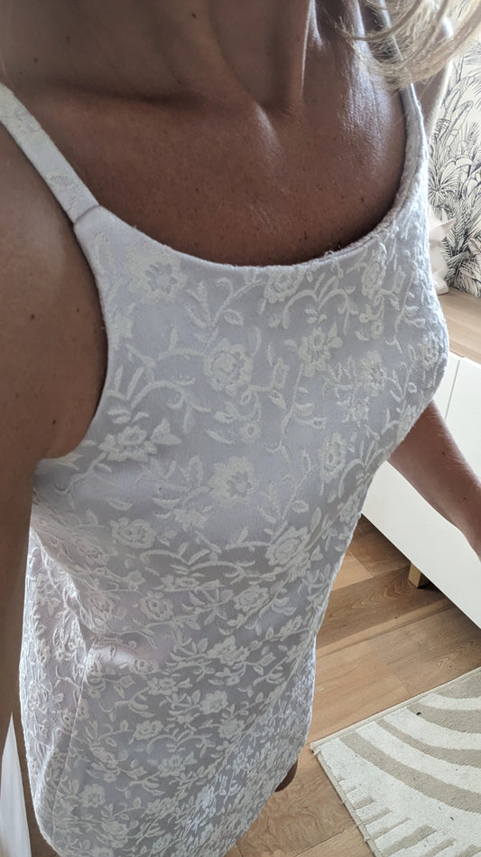 Robe grise fleurie - Kiabi - 36/38