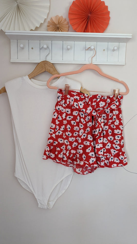 Short souple fleuri - Made in Italy - 36